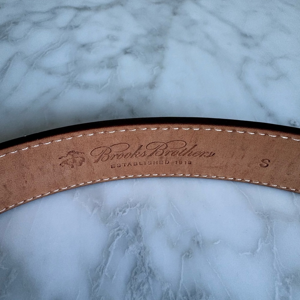 Brooks Brothers Cognac Calfskin Belt - Picture 4 of 9